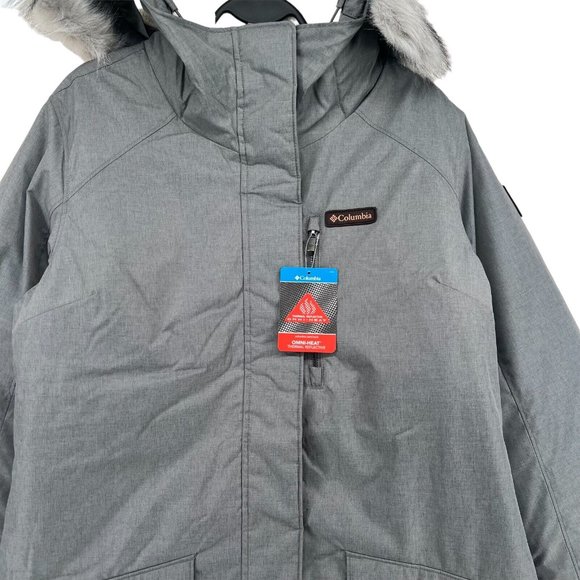 Columbia Women's Suttle Mountain Long Insulated Jacket Coat Parka Grey NWT sz L - Picture 2 of 11